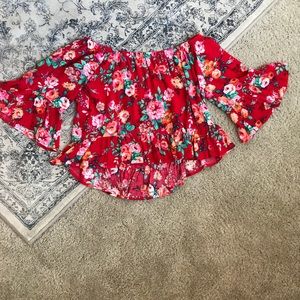 Show Me Your Mumu Off the Shoulder Peplum Top